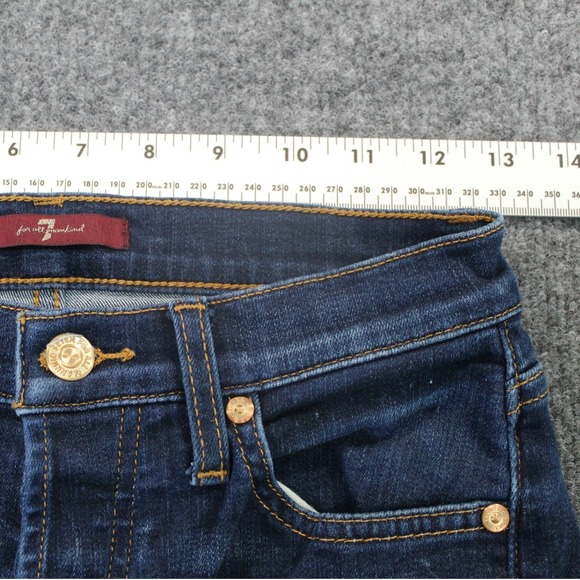 7 For All Mankind Josefina Dark Wash Skinny Jeans Womens Size 24 - Picture 6 of 12